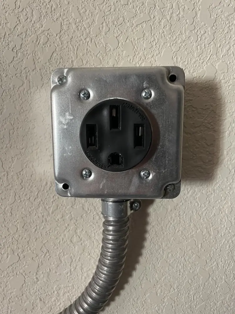NEMA 14-50 outlet installed for Electrical Panel Upgrade in East San Gabriel